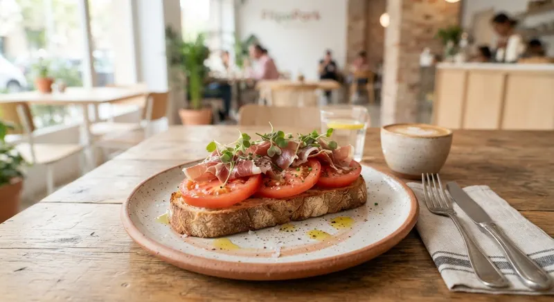Imagen orientativa: tostada de desayuno servida en la cafetería
